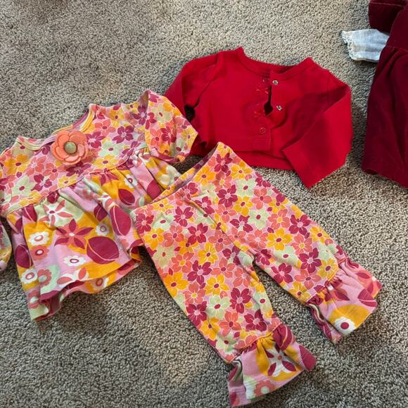 5 Piece LOT of Girls Size 3 Months Winter Spring Jumper Outfit Long Sleeve Tops - Picture 7 of 13